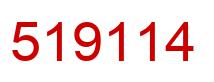 Number 519114 red image