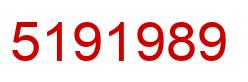 Number 5191989 red image