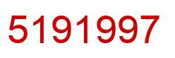 Number 5191997 red image