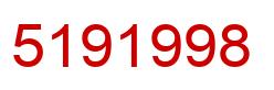 Number 5191998 red image