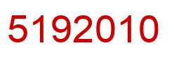 Number 5192010 red image