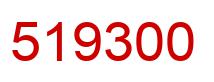 Number 519300 red image