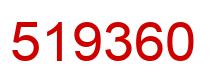 Number 519360 red image