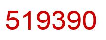 Number 519390 red image