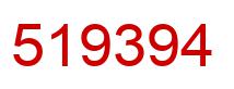 Number 519394 red image