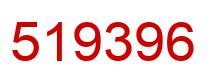 Number 519396 red image