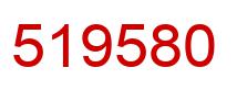 Number 519580 red image