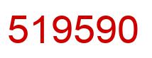Number 519590 red image