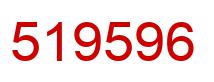 Number 519596 red image