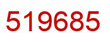 Number 519685 red image