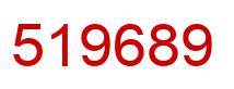 Number 519689 red image