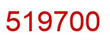 Number 519700 red image