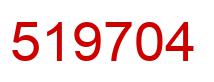 Number 519704 red image
