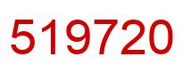 Number 519720 red image
