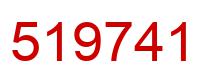 Number 519741 red image