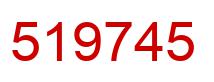 Number 519745 red image