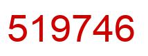 Number 519746 red image