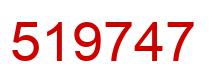 Number 519747 red image