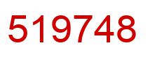 Number 519748 red image