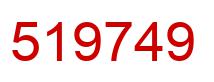 Number 519749 red image