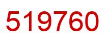 Number 519760 red image