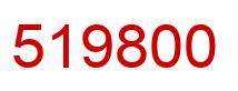 Number 519800 red image
