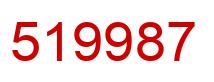 Number 519987 red image