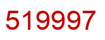 Number 519997 red image