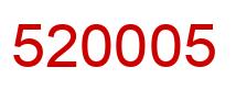 Number 520005 red image