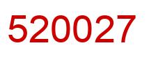 Number 520027 red image