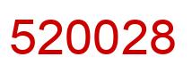 Number 520028 red image