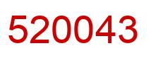 Number 520043 red image
