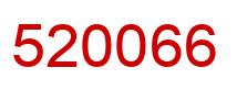 Number 520066 red image