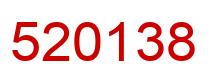Number 520138 red image