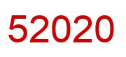 Number 52020 red image