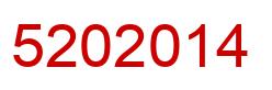 Number 5202014 red image