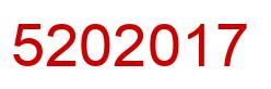 Number 5202017 red image