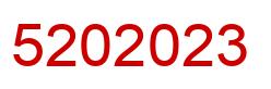 Number 5202023 red image