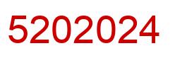 Number 5202024 red image