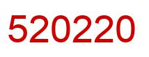 Number 520220 red image