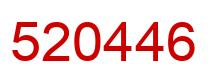Number 520446 red image