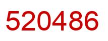 Número 520486 imagen rojo