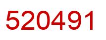 Number 520491 red image