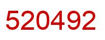 Number 520492 red image