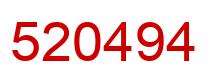 Number 520494 red image