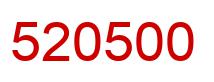 Number 520500 red image