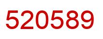Number 520589 red image