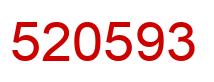 Number 520593 red image