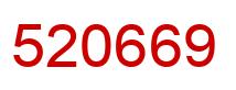 Número 520669 imagen rojo