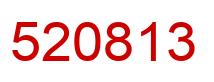 Number 520813 red image